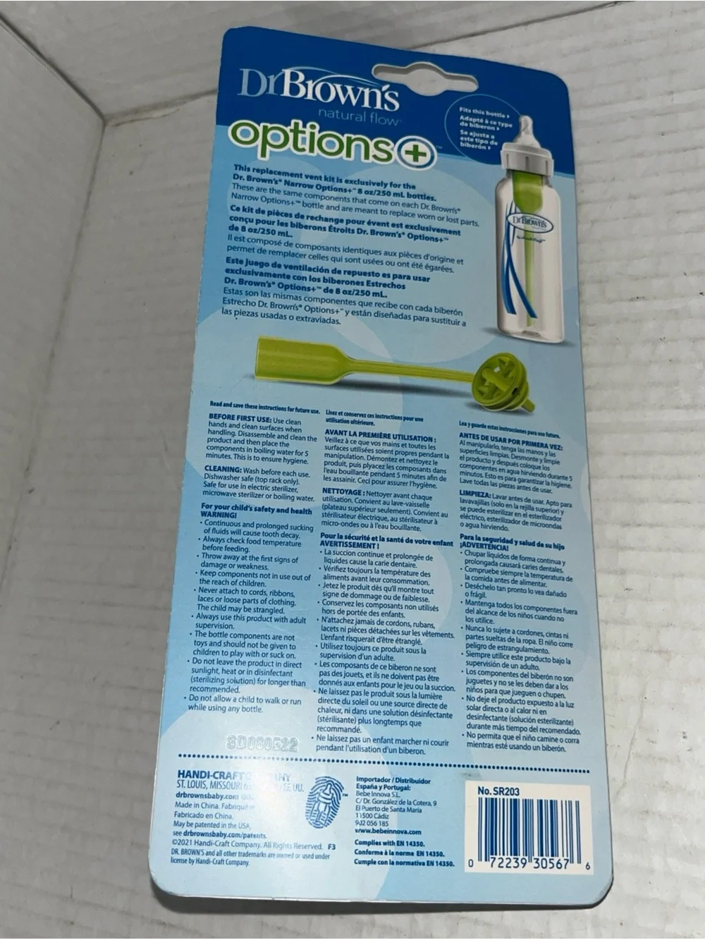 2 Dr. Brown's Options- Natural Flow-narrow  Replacement Vent Kits BPA Free New